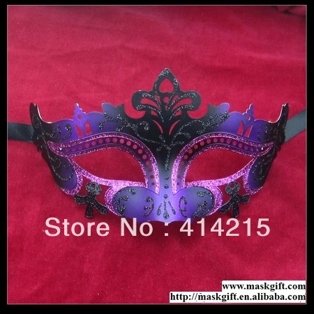 Чудесная Высококачественная уникальная фиолетовая и черная пластиковая маска 48 шт оптом разных цветов