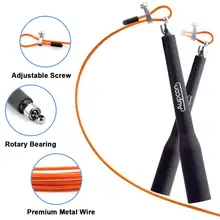 Speed Jump Rope Ball Bearing Adjustable Training Sport Skipping Fitness Equipment  Fitness Skip Workout Training