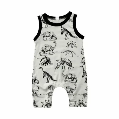 

Baby Romper Toddler Infant Baby Boys Sleeveless Dinosaur Print Romper Jumpsuit Sunsuit Playsuit Summer Outfits Baby Clothes