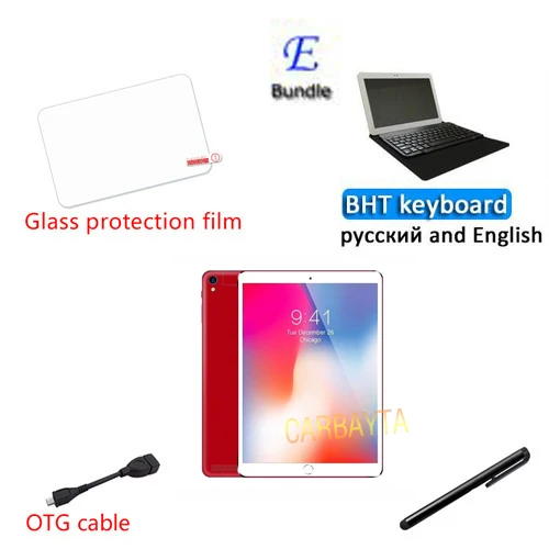 E 10,1 'Планшеты Android 7,11, 10 ядер, 128 Гб ПЗУ, двойная камера, 8 Мп, две sim-карты, планшетный ПК, gps, Wi-Fi, Bluetooth, телефон, 4G LTE, FDD, TDD - Комплект: E