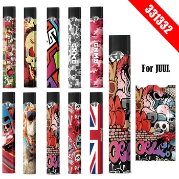 

10pcs/lot Original 331332 sticker skin protector 3M Adhesive printing label for JUUL e cigarette fashion sticker 33 types