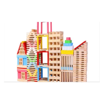 

Children Colorful Rainbow wooden dominoes toy stacking building block game baby educational Tumbling stacked tower Jenga kid