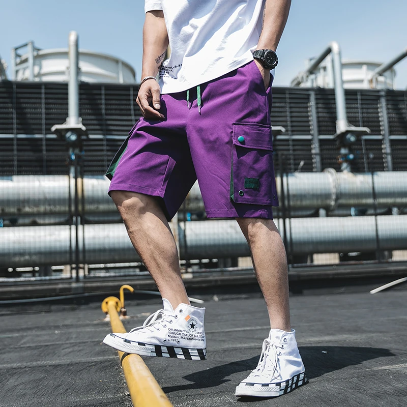 verslag doen van Integratie talent Mixcubic 2019 Spring Summer Korean Style Unique Big Pocket Cargo Shorts For  Men Washing Cool Purple Cargo Shorts Men Size M-xxxl - Casual Shorts -  AliExpress