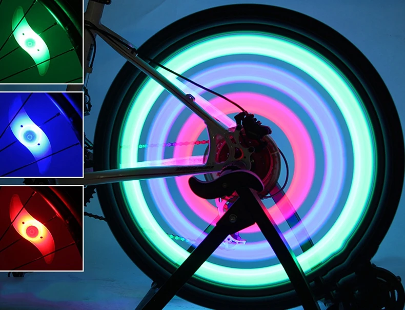 Perfect Bike Wheel Light Night  Cycling Bicycle Tire Valve 7 Led Flash Spoke Wheel Light 30 Kinds Flash Riding Safety 8