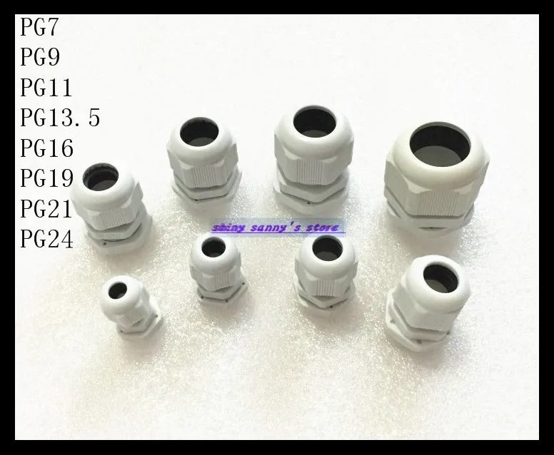 4~8mm Cable New 50pcs PG9 Waterproof Connector Gland Dia 