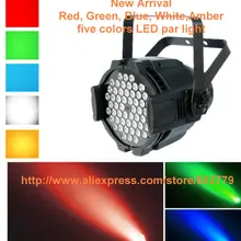 12 шт./лот) 54*3 Вт RGBWA пять цветов LED PAR свет, RGBWA свет этапа