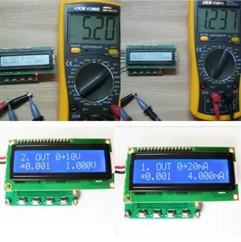 

Digital LED 0-10V Voltage Generator 4-20mA Current Signal Generator Transmitter with 1602 Display backlight
