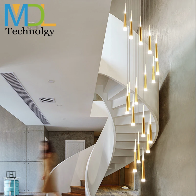 Modern Home Ceiling Large Staircase Chandelier Lighting AC175 240V LED