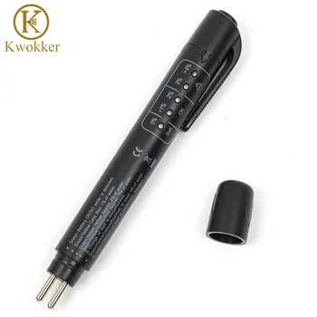 

KWOKKER Brake Fluid Tester Electronic Pen Auto 5 LED Moisture Water Tool Battery Test Indicator Pen Car Vehicle Diagnostic Tools