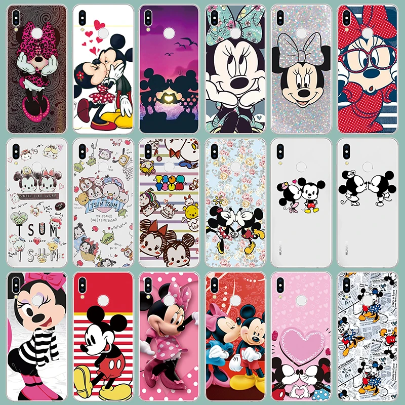 

Minnie Mickey Cartoon Couples Flower Soft Silicone TPU Ultra-thin Cover Case For Huawei P20 Plus Lite P30 Pro P Smart 2019 Case