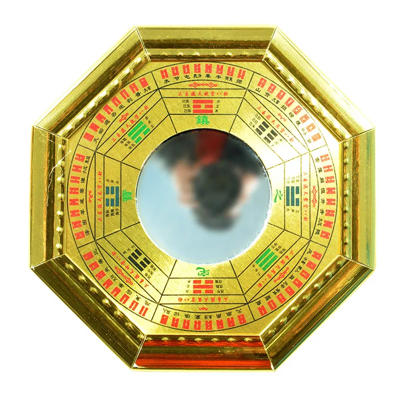 

Chinese Feng Shui Dent Concave Convex Metal Gossip Bagua Pakua Mirror Compass For Lucky Blessing Home Wall Decorative