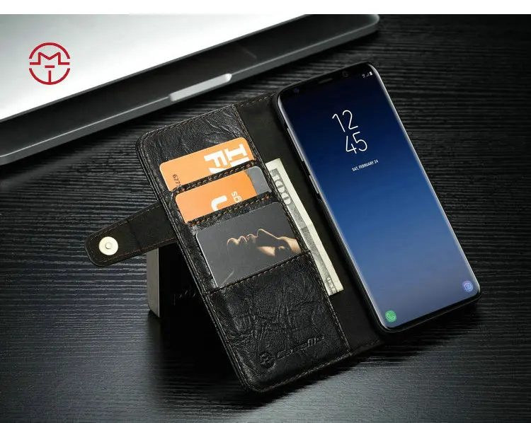 Для samsung Galaxy Note 9 Note 8 S8 S9 S10 Plus E класса люкс Бизнес чехол для телефона с отделениями для банкнот Карты Карманный Кожаный чехол-портмоне для Note9 S10