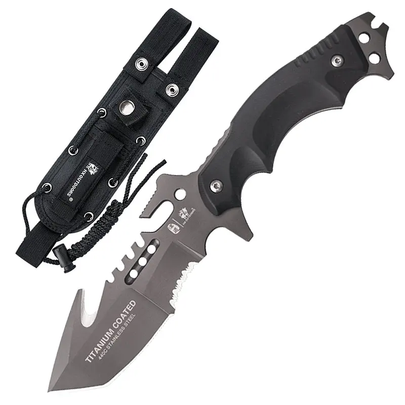 

HX OUTDOORS 440c Steel predator Tactical Survival Camping Knife, High Quality Hunting knives Survival Tactical Jungle Knife