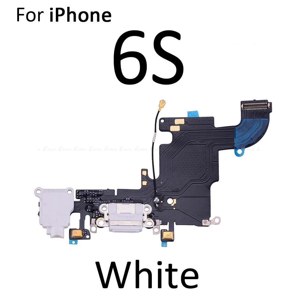 USB док-коннектор, зарядный порт гибкий кабель для iPhone 4S 5 5S SE 6 6S Plus USB зарядное устройство штекер гибкий кабель, запчасти для ремонта