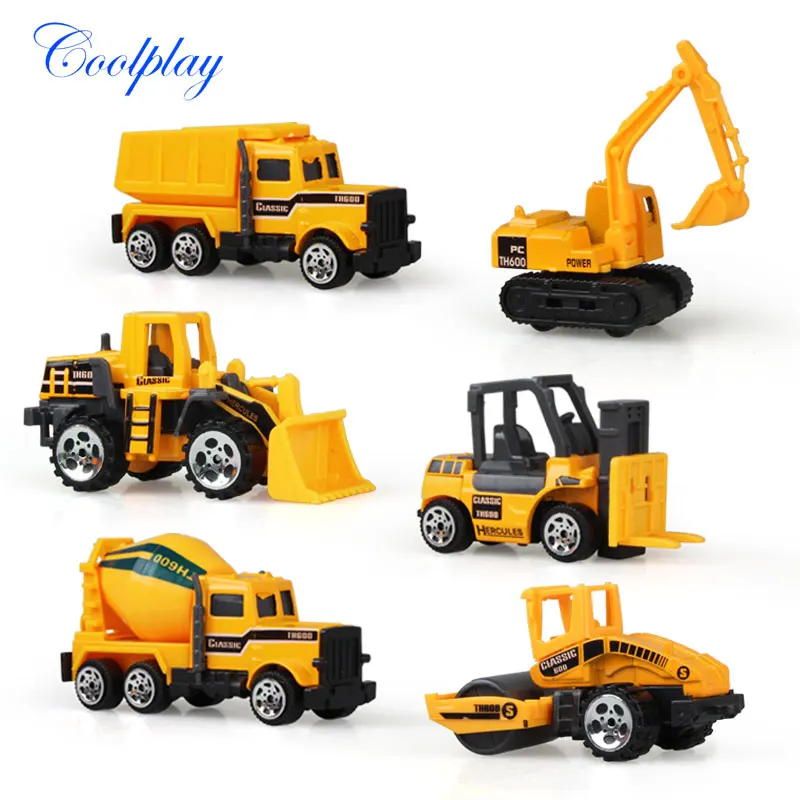 Lowest Price Coolplay 6pcs/set mini Diecasts Car alloy construction vehicle Engineering Car Dump Truck Artificial Model Toys For boy kids Lowest Price Coolplay 6pcs/set mini Diecasts Car alloy construction vehicle Engineering Car Dump Truck Artificial Model Toys For boy kids