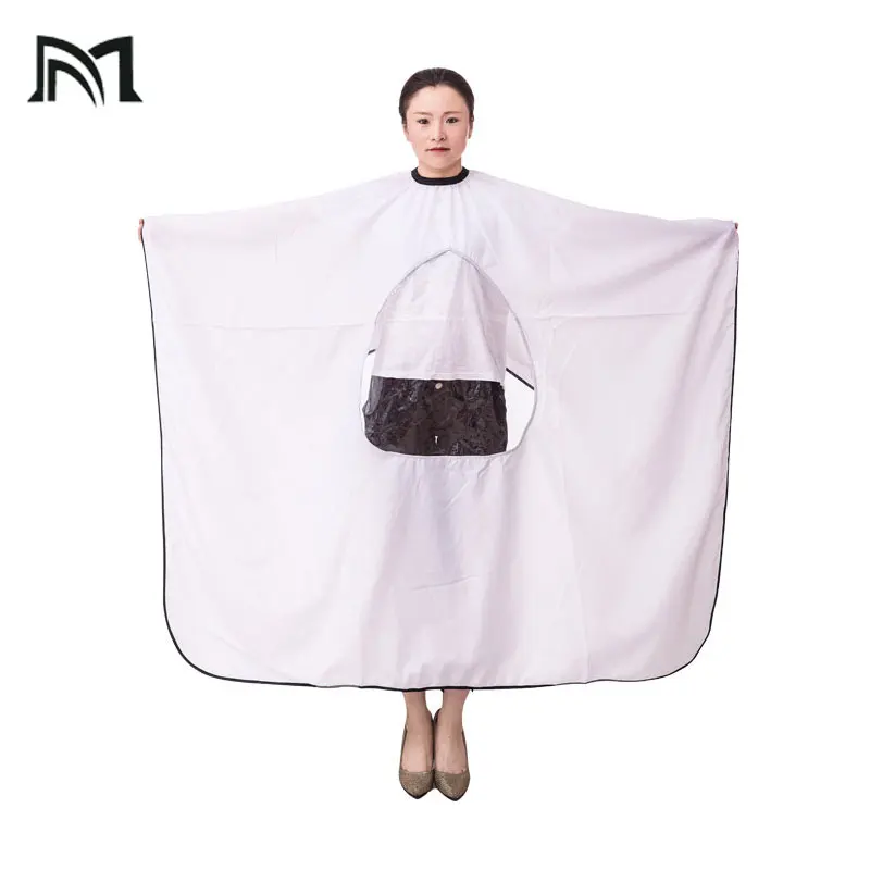4 Colors Hairdresser Cape Gown Transparent Cloth New Waterproof View Window Hair Cut Hairdressing Barbers Can play cell phon 4 Colors Hairdresser Cape Gown Transparent Cloth New Waterproof View Window Hair Cut Hairdressing Barbers Can play cell phon