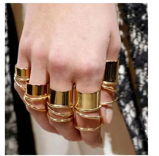 

9pcs/set gold silver color Korean personality ring fashion brief joint rings for women wj218