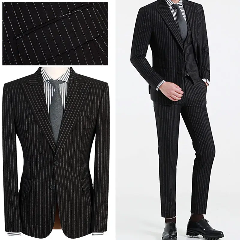 mens striped suit pants