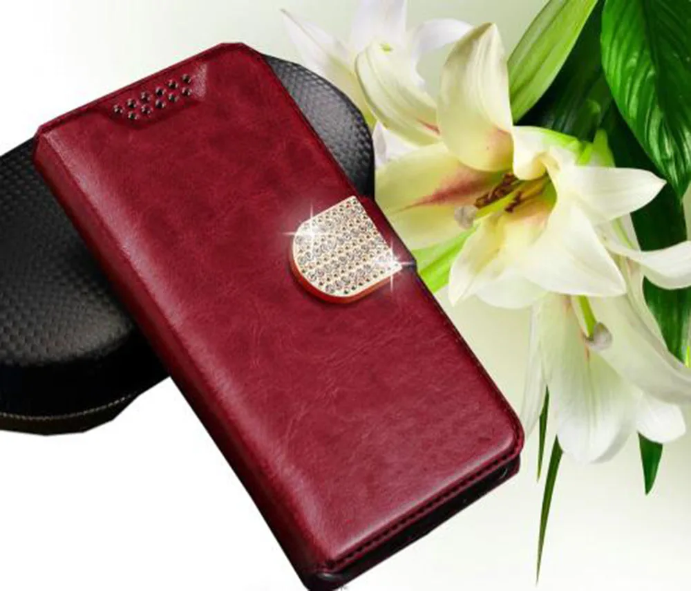 Роскошный чехол для Blackview BV4000 Pro, высококачественный бумажник из искусственной кожи, откидной защитный чехол для телефона с отделениями для карт, для Blackview A20 - Цвет: Red with Diamond