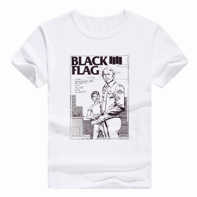 

Asian Size Print Black Flag punk rock band Henry Rollins large bar T-shirt Short sleeve Summer O-Neck T shirt Men Women HCP670