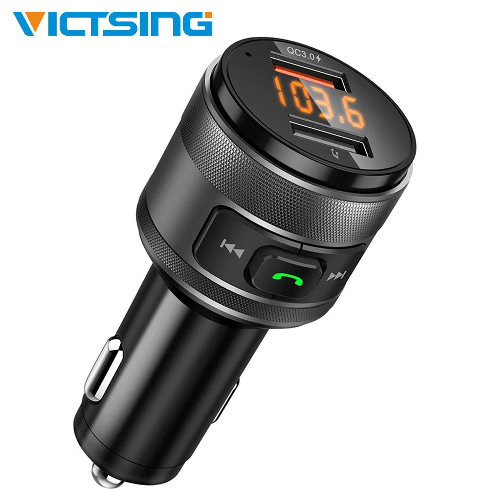 VicTsing Bluetooth fm-передатчик автомобильный QC3.0 5 в 3.4A беспроводной передатчик приемник MP3 музыкальный плеер Автомобильный комплект радио адаптер