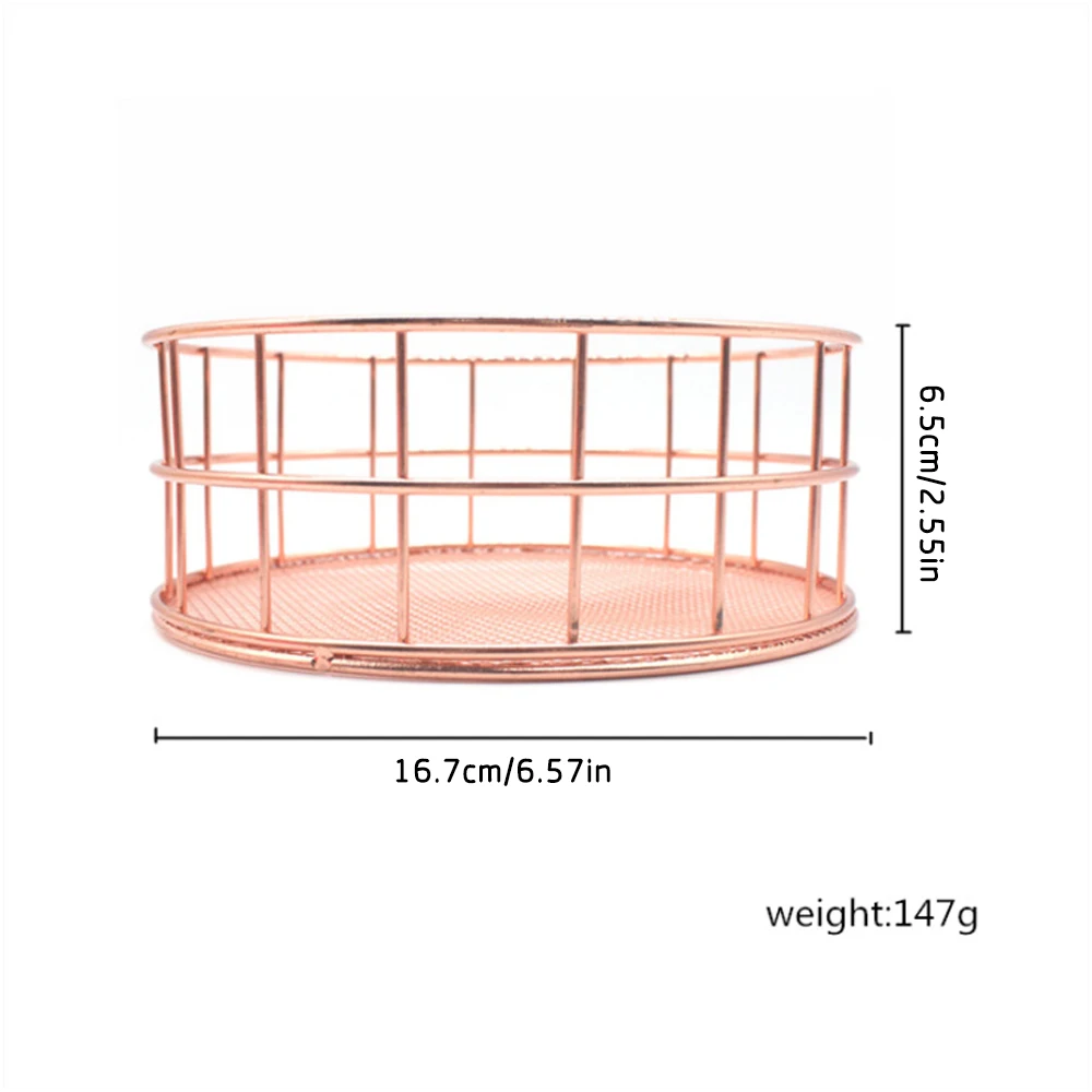 3D الشمال نمط المعادن معكوسة صينية تخزين سداسية سلة لتخزين الأسلاك حامل سطح المكتب التجميل مجوهرات المنظم ديكور المنزل