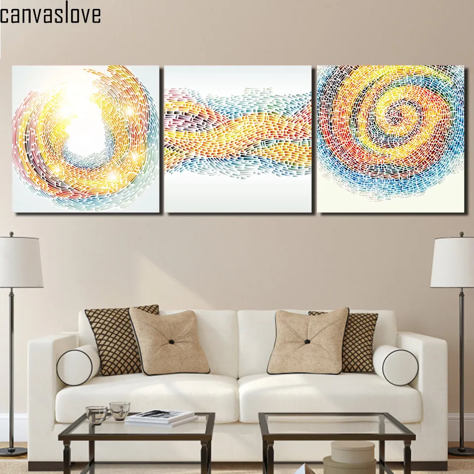 3 Piece Canvas Art Abstract Pattern Decorative Pictures HD Printed