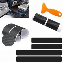Tira do peitoril da porta do carro película de proteção de fibra carbono adesivos capa para nissan sentra altima tiida rogue livina qashqai subaru