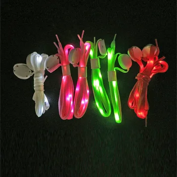 

2018 Limited Costume Leds Fashion Light Led Event Shoelaces Flash Party Glowing Shoe Laces For Boys Girls Self Luminous Strings
