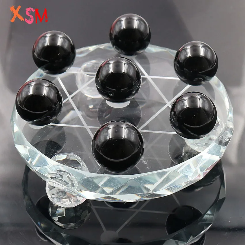 XSM натуральный белый кристалл сиденье подставка пластина база шар Сфера семь звезд массив фэн-шуй элемент рейки 7 энергия чакры Медитация