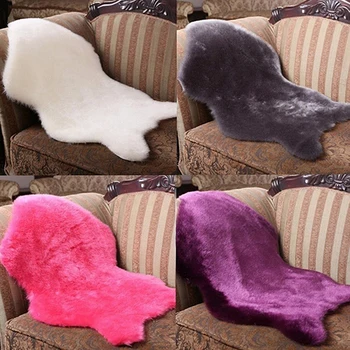 

Faux Sheepskin Rug Carpet Shaped Sheep Skin Rugs Silky Rug Baby Nursery Children Room Bedroom Sofa Rug Artifical Fur Chair Cover