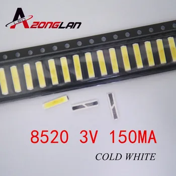 

For 100PCS LED LCD Backlight TV Application LED Backlight 0.5W 3V 8520 Cool white TV Application EVERLIGHT 62-122UMRIC 150MA