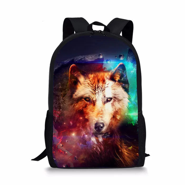 TWOHEARTSGIRL с принтом волка, школьные сумки для детей, крутые школьные детские сумки для книг, mochila infantil, школьная сумка для девочек-подростков - Цвет: Z117C