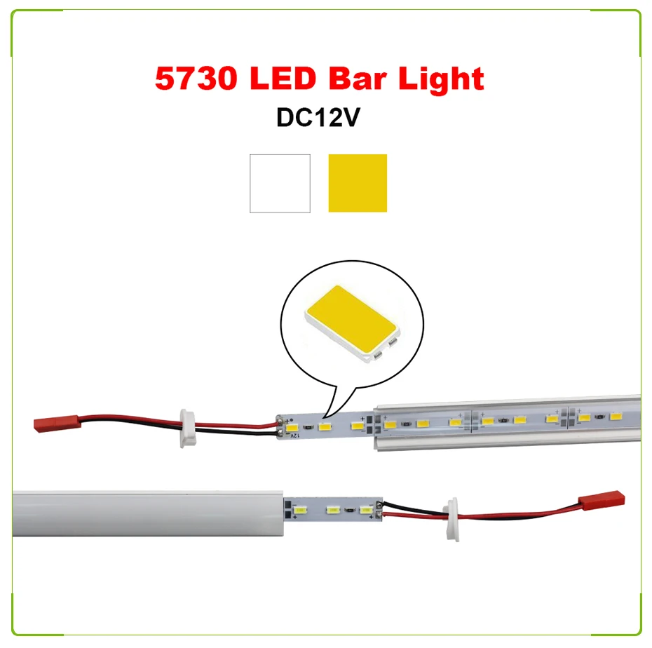 Уголок настенный Кухонный свет DC12V прямоугольный светодиодный светильник SMD5730 50 см Жесткая светодиодная лента для под шкафом