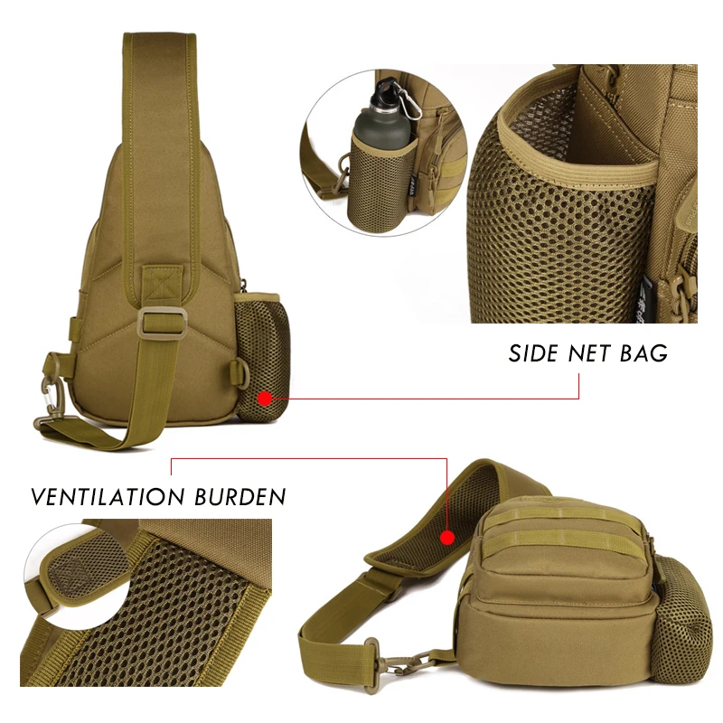 A prueba de agua de Nylon militar viajes bolsa Mochila de moda Mini hombre Nylon camuflaje pecho Trekking selva bolsas Mochila BP-151 A prueba de agua de Nylon militar viajes bolsa Mochila de moda Mini hombre Nylon camuflaje pecho Trekking selva bolsas Mochila BP-151