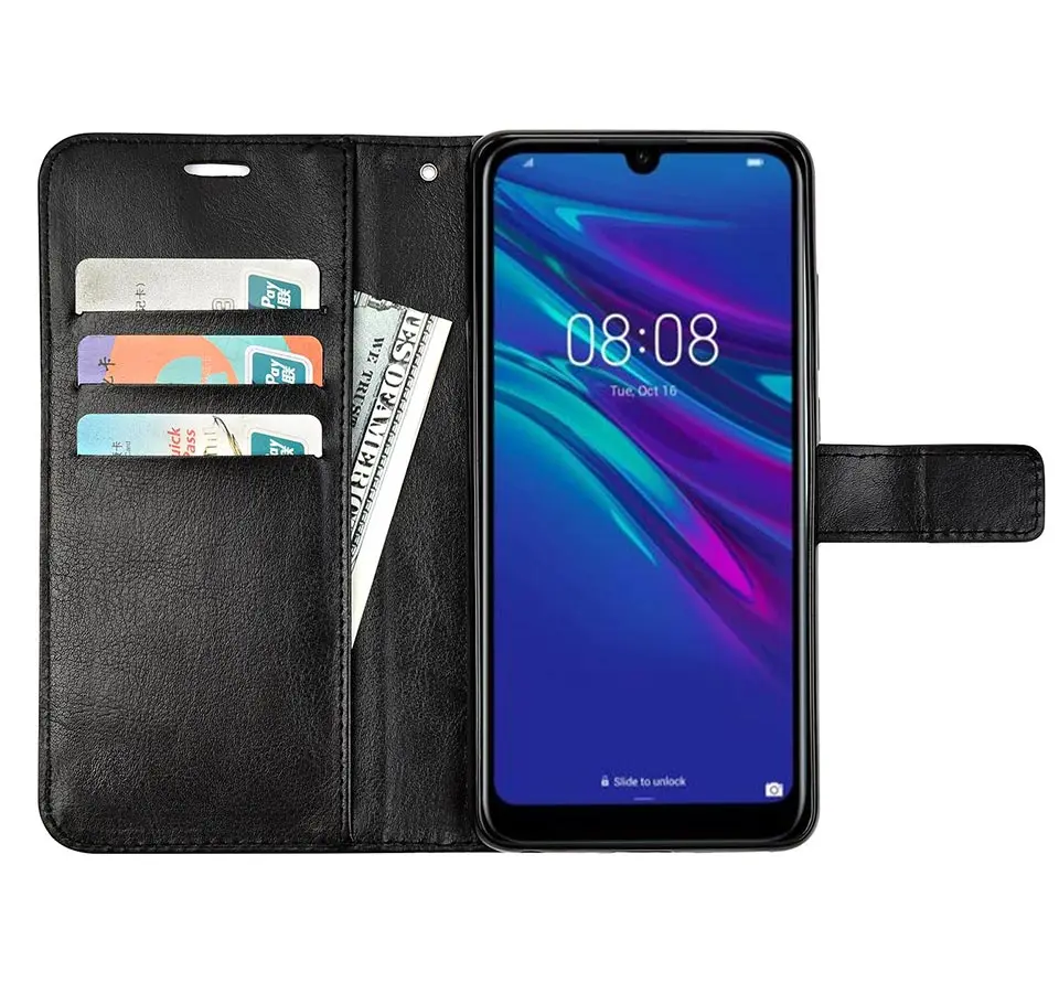 Кожаный чехол книжка для Huawei Y6 2019 Prime MRD LX1 LX1F Y 6 pro Y6Prime|Бамперы| |