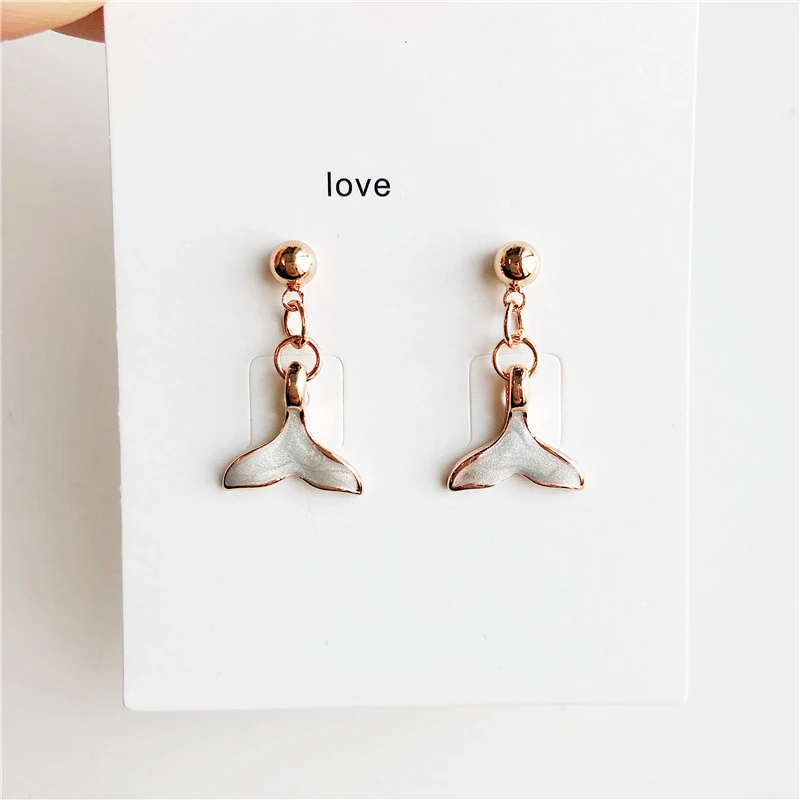 

2019 Fashion Fish Tail Earrings Simple Geometric Drop Dangle Earrings For Women Accessories Wedding Jewelry Bohemian Bijoux