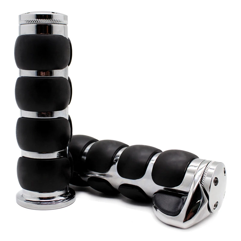 ROAOPP Motorcycle Hand Grips 25MM Handlebar One Pair For Harley Street Glide Kawasaki Vulcan 800 900 1500 1600 2000 Classic VN