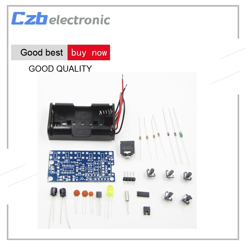 76MHz-108MHz Wireless Stereo FM Radio Kit Audio Receiver PCB FM Module Kits Learning Electronics For Diy 1.8-3.6VDC 1 (1)