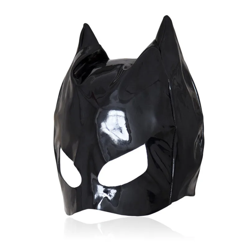 Аниме косплей сексуальная кошка леди половина лица маска искусственная кожа Открытый глаз маска косплей реквизит сексуальные костюмы для БДСМ Маскировка женщина