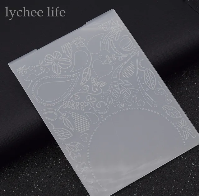 Lychee Plastic Embossing Map Voor Scrapbook Template Stempel Card Maken