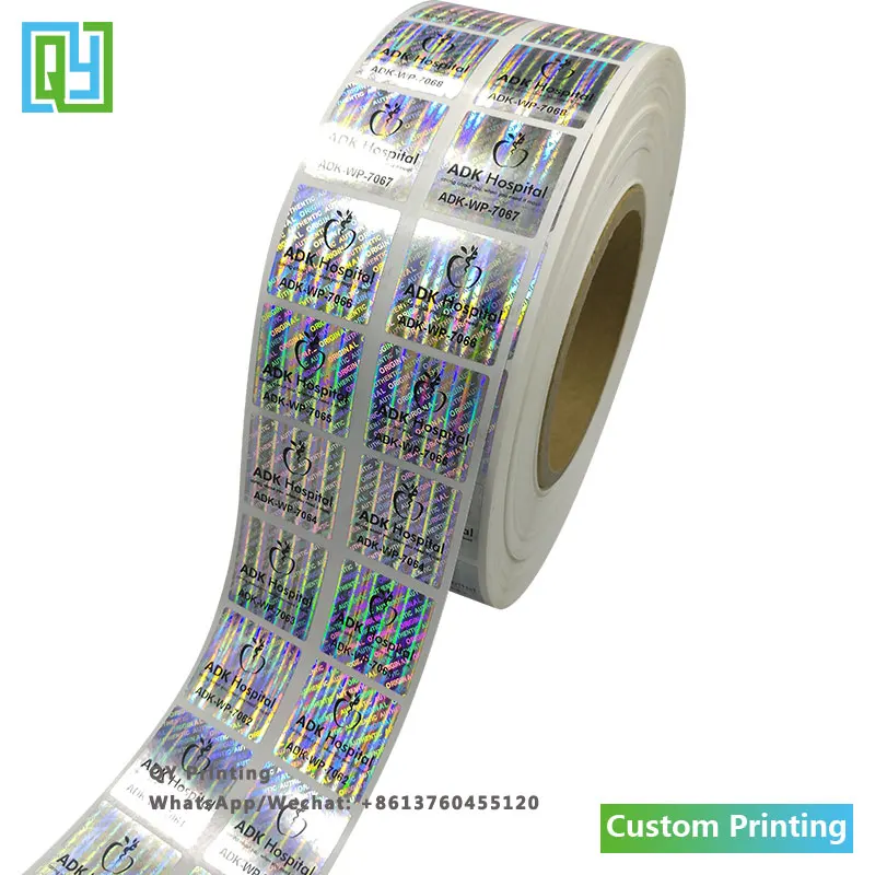 

10000pcs custom printed authenticity hologram sticker 3D 2D anti counterfeit serial number QR code barcode printed 3D hologram