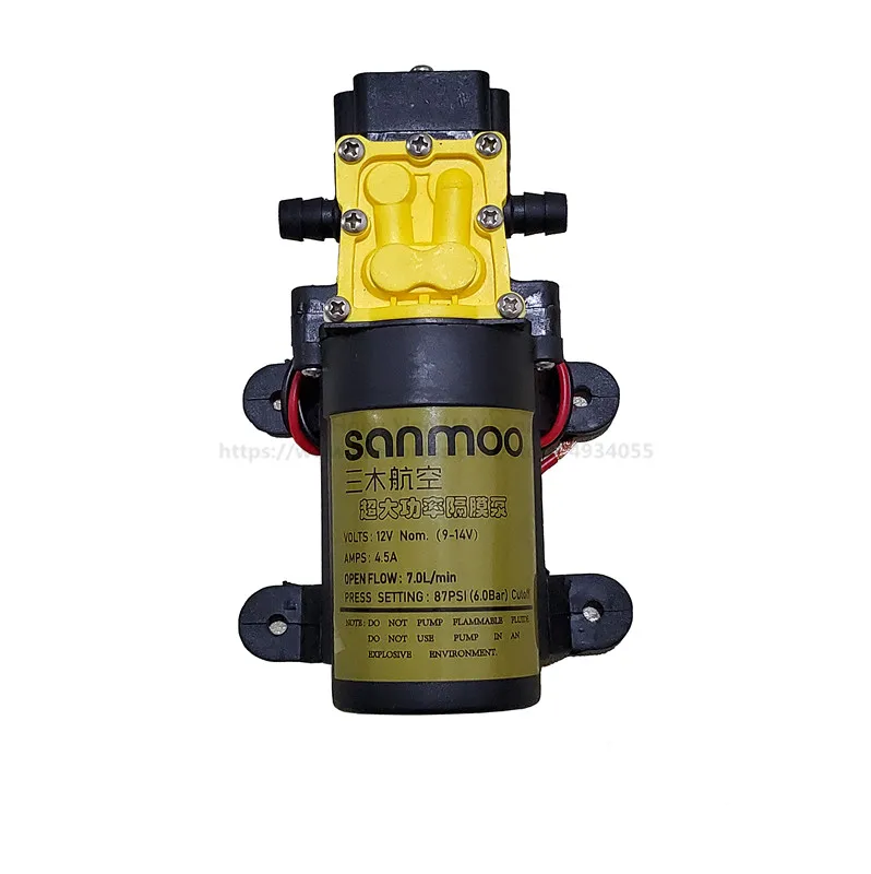 

12S 4.5A 7L/min super high power diaphragm water pump with connector for agricultural spray drone spray system 15L 16L 20L 25L