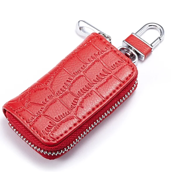 Hot Sale Leather Car Key Case Wallet For Men, High-Grade Leather Car Key Bag Stickers Diamond Crocodile Pattern