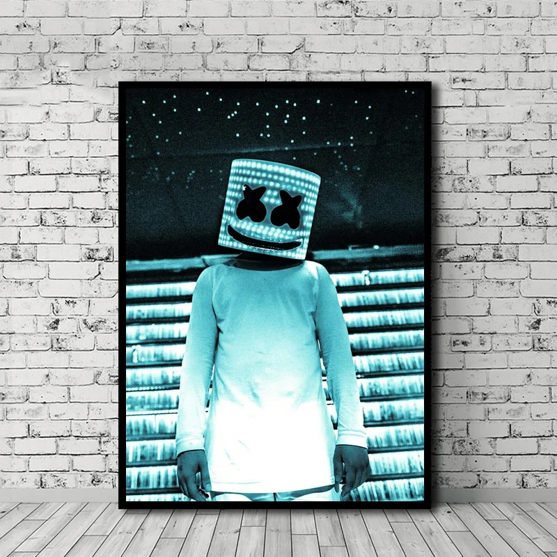 Marshmello постер DJ Movie Art Холст печать стены Искусство домашний Декор без рамки