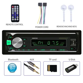 

Bluetooth 4.0 Wireless Car Radio New 1 Din Car MP3 Player rear camera Stereo Audio adapter 3.5mm AUX-IN FM U Disk Playing