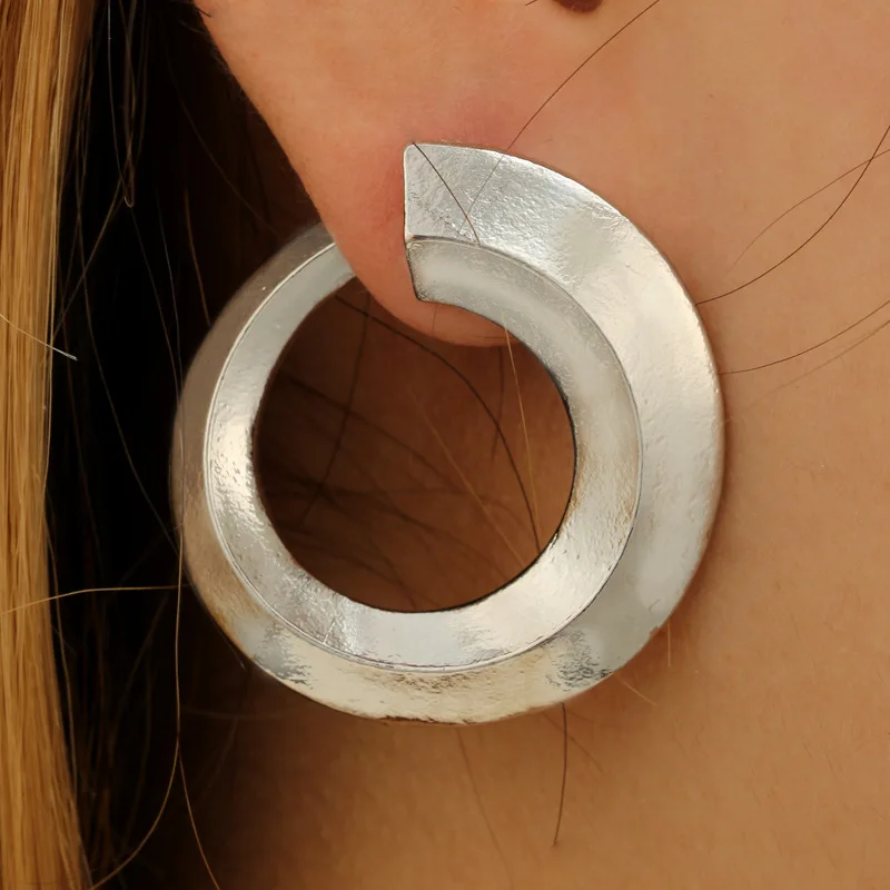 

Circle Statement Earrings 2019 Punk Geometric Earrings Women Big Dangle Earrings Drop Modern Large Earing Jewellery