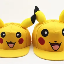 Новые милые детские повседневные бейсболки для взрослых девочек и мальчиков аниме мультфильм с покемоном Пикачу ушанка для родителей и ребенка Snapbacks Gorros