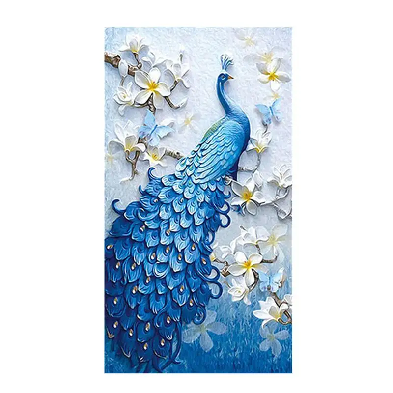 

Frameless 5D Diamond Embroidery Painting Handmade Peacock Wall Decoration Cross Stitch Printing Craft Kits