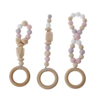 

Handmade Wooden Baby Play Gym Nursing Rattles Teether Sensory Activity Montessori Toy Shower Gift